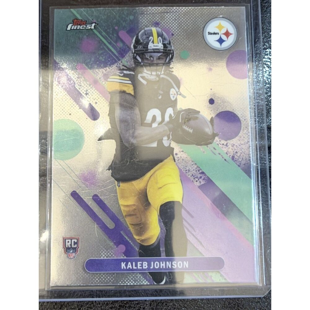 2025 Topps Finest Kaleb Johnson RC #16 Pittsburgh Steelers